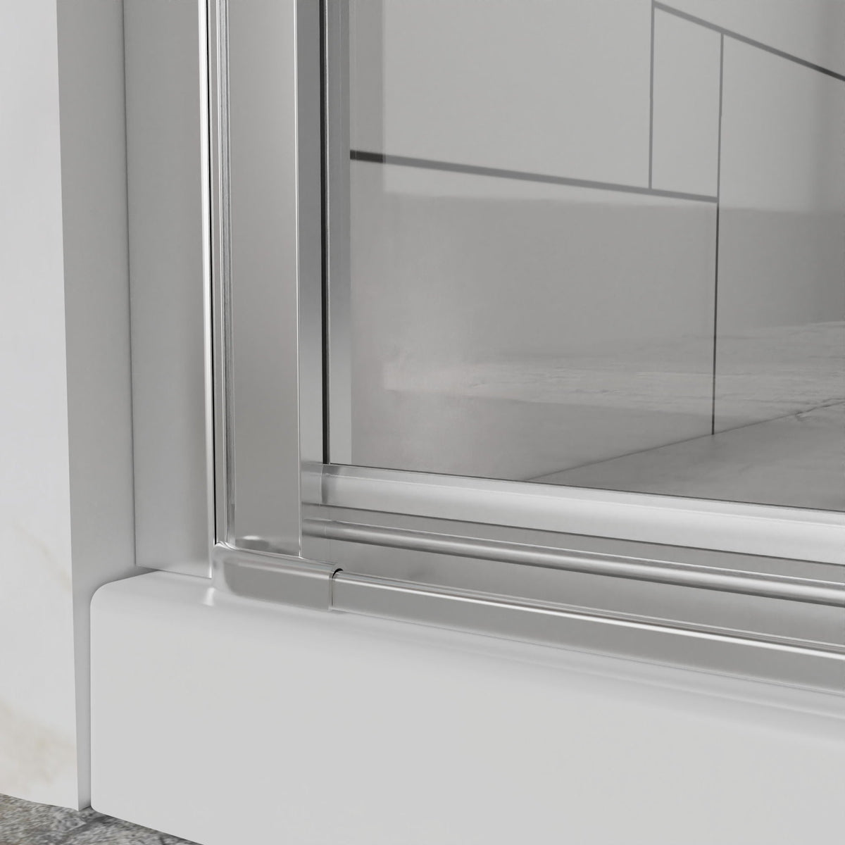 Frameless Bi Fold Shower Doors 30" W X 72" H - Chrome, photo 10 of 10