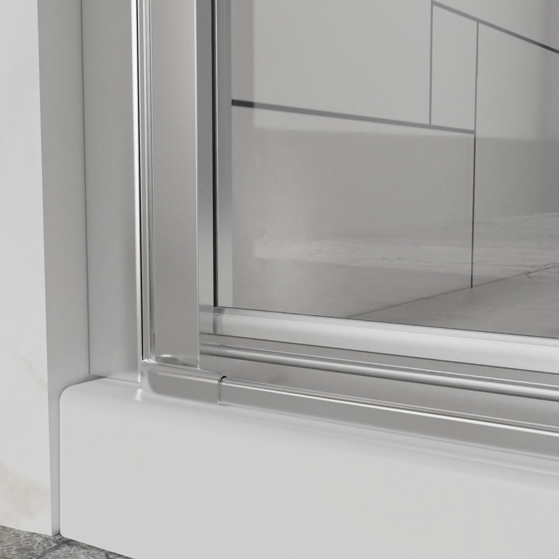 Frameless Bi Fold Shower Doors 30" W X 72" H - Chrome, photo 10 of 10