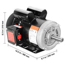 2HP Electric Motor 1725 RPM AC 115V/230V with Dual Rotation by HouseOfZazla