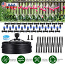 75FT Mist Drip Irrigation System with Adjustable Misting Nozzle Quick Connect Automatic Garden Watering System for Garden Lawn Patio Flower Bed
