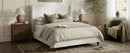 52.7" Tall Wingback Upholstered King Size Platform Bed Frame by HouseOfZazla