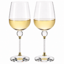 Rhinestone DIAMOND Studded Wine Glasses 16 Ounces Set