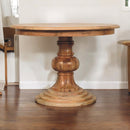 Round Turned Dining Table - Oak by Unique Piece Furniture