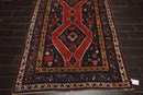 4'7" x 11'9" Hand Knotted Wool Traditional Runner Vegetable dyes Area Rug Red