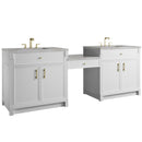 James Martin Bellshire 96" Double Bathroom Vanity, Bright White