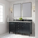 James Martin Brittany 60" Double Bathroom Vanity, Black Onyx