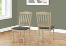 Dining Chair, Upholstered, Side, Transitional (Set of 2) - Gray by HouseOfZazla