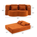 Modern Floor Sofa With 4 Pillows by HouseOfZazla