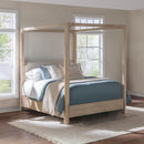 Solano 85-inch California King Canopy Bed Weathered Mango