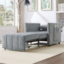 Upholstered Convertible Sleeper Sofa With 5 Position Backrest, Side Pockets, Storage by HouseOfZazla