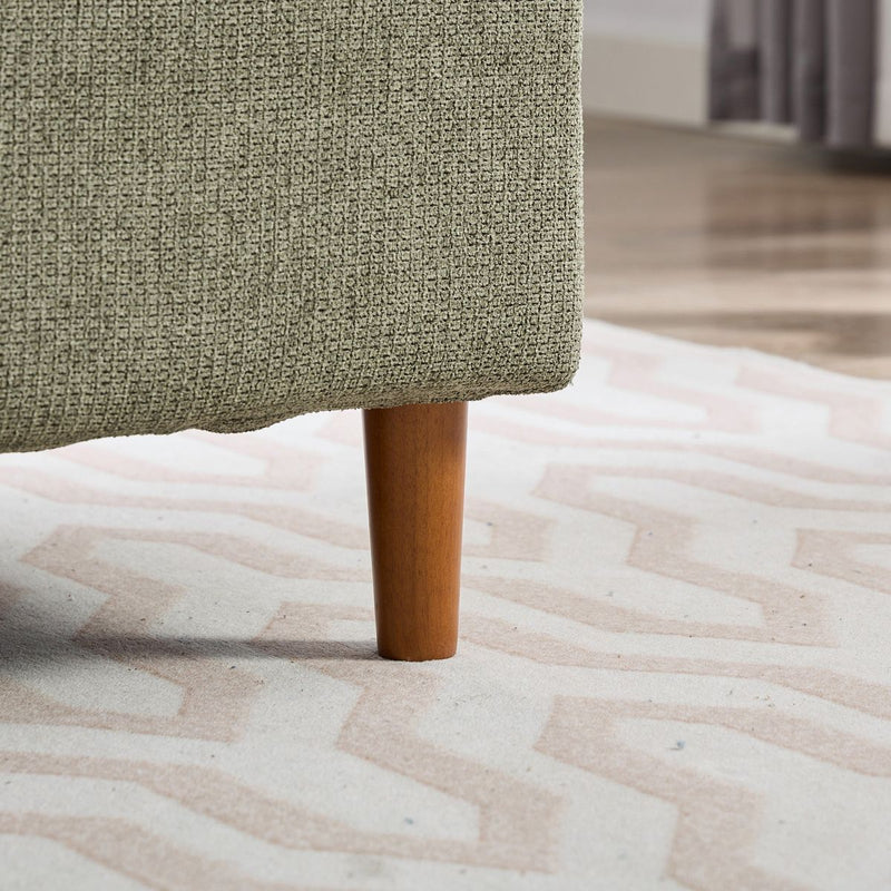 77.95'' Wide Modern Double-Sided Upholstered Chaise Lounge Indoor,Chenille Fabric Sleeper Sofa Couch With 4 Throw Pillows, Daybed with Rubberwood Legs For Living Room, Bedroom, Apartment,Green