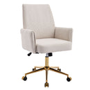 Ergonomic Mid-Back Office Chair With Gold Base