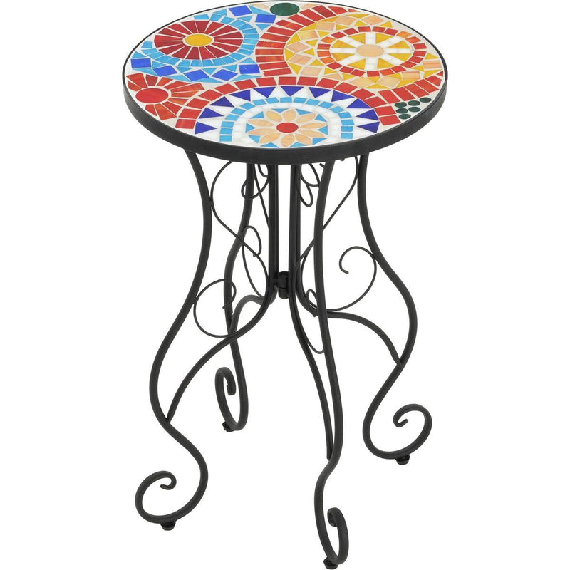 Outdoor Side Table,Colorful+Black