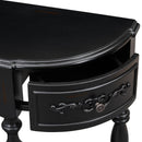 52"Modern and Contemporary Curved Console Table Sofa Table Entryway Table for Hallway Living Room Bedroom with 4 Drawers and 1 Shelf