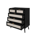 5 Drawer Cabinet, Accent Storage Cabinet, Suitable for Living Room, Bedroom, Dining Room, Study