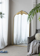 Arched Wall Mirror With Metal Frame, Wall Mirror For Living Room by Unique Piece Furniture
