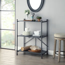 Cordelia - Hand-Brushed Console Table - Black / Bronze by HouseOfZazla