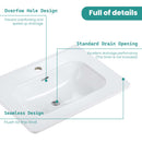 Glossy White Ceramic Integrated Sink by HouseOfZazla