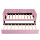 Upholstered Daybed With Ergonomic Design Backrest