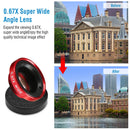 Phone Camera Lens Kit Magnetic 180¡Fisheye Lens 0.67xWide Angle 10X Macro Lens for iPhone X /8/7/6s Samsung Galaxy S10/S9