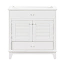 30" Bathroom Vanity Base without Sink, Bathroom Cabinet with Two Doors and One Drawer, White