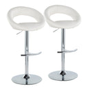 Posh - Contemporary Adjustable Barstool With Swivel With Rounded T Footrest (Set of 2) by HouseOfZazla