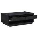 Leandro 2-drawer Wood Cocktail Coffee Table Burnished Black