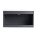 Contemporary Wall Mounted Bathroom Vanity With Resin Double Sink by HouseOfZazla