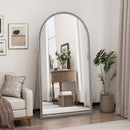 Arch Retro Full Length Mirror With Supporting Feet - Silver by HouseOfZazla