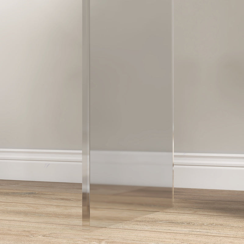 21" Long Rectangle All Acrylic 15mm Thick Waterfall Coffee Table, Clear