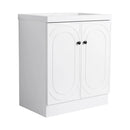Contemporary Freestanding Bathroom Vanity With Resin Sink & Soft-Close Cabinet Doors by Unique Piece Furniture