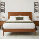Modern Sled Platform Bed Frame With Slats