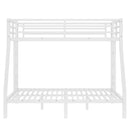 Metal Twin over Full Bunk Bed for Teens and Adults,Space-Saving/Noise Reduced/No Box Spring Needed, White