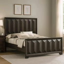 3 Piece Bedroom Set With Faceted Panels Bed And 2 Nightstands by Unique Piece Furniture