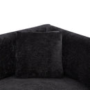 83.50" Modern Flared Arms Sofa (Black) by HouseOfZazla