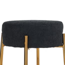 24" Tall, Round Bar Stools, Set of 2 - Contemporary upholstered dining stools for kitchens, coffee shops and bar stores - Includes sturdy hardware support legs