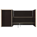 Halston - 3 Drawer Office Computer Desk With Keyboard Tray - Cappuccino by HouseOfZazla
