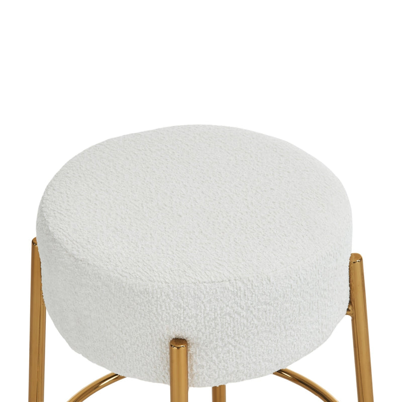 30" Tall, Round High Bar Stools, Set of 2 - Contemporary upholstered dining stools for kitchens, coffee shops and bar stores - Includes sturdy hardware support legs