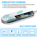 10W Qi Wireless Charger Watch Charger 2-in-1 Wirless Charging Pad for Apple Watch 4/3/2/1/ iPhone X/XS/8
