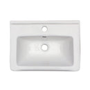 Wall Mounted Rectangular Bathroom Sink With 304 Stainless Steel Towel Bar & Overflow - White by HouseOfZazla