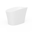 51-Inch Freestanding Solid Surface Deep Soaking Bathroom Bathtub with Seat