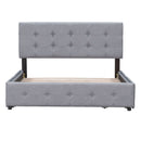 Upholstered Platform Bed With Classic Headboard And Drawers, No Box Spring Needed by Unique Piece Furniture