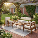 4-Pieces Outdoor Sofa Set with Cushions by HouseOfZazla