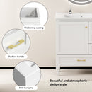 30" White Bathroom Vanity with Abundant Storage by HouseOfZazla