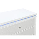 Adalid - Nightstand With Glittered Drawer Front And LED Lighting - White by HouseOfZazla