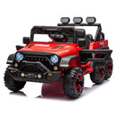 24V Ride On Large PickUp Truck car for Kids,ride On 4WD Toys with Remote Control,Parents Can Assist in Driving,Bluetooth music version,Pickup truck design with spacious storage in the rear.