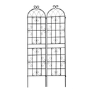 2 Pack Metal Garden Trellis 86.7" x 19.7" Rustproof Trellis for Climbing Plants Outdoor Flower Support White