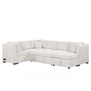 U-Shaped Sectional Sofa Pull Out Sofa Bed With Two USB Ports, Two Power Sockets, Three Back Pillows And A Storage Chaise For Living Room by HouseOfZazla