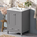 Space Saving Bathroom Vanity With Integrated Ceramic Sink