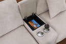 Celine - Fabric Corner Sectional Sofa With Right-Facing Chaise, Cupholders, And Charging Ports by HouseOfZazla